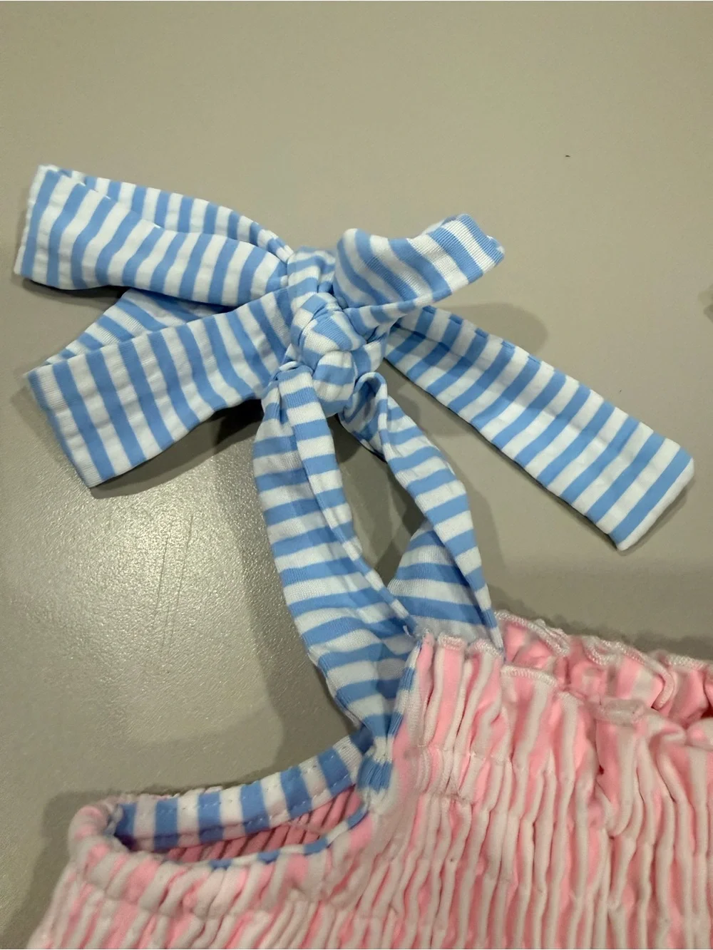 Classical Whimsey Pink & Blue Ruffle Swimsuit - 2T  Like new!